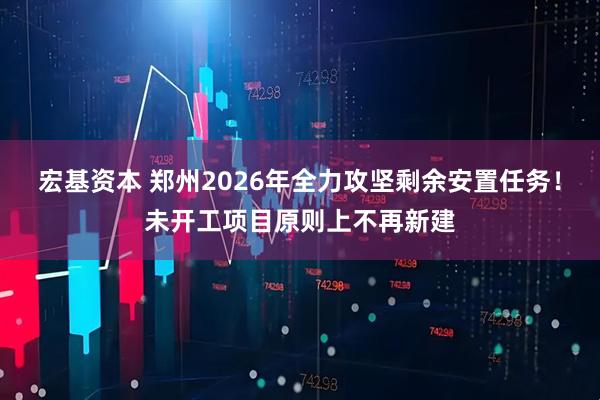 宏基资本 郑州2026年全力攻坚剩余安置任务！未开工项目原则上不再新建